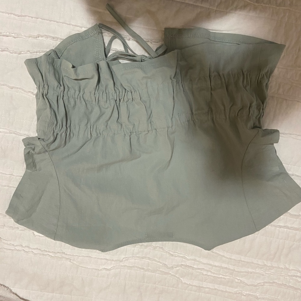 Green cropped top, never worn